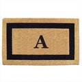 Nedia Home Nedia Home 02071A Single Picture - Black Frame 24 x 57 In. Heavy Duty Coir Doormat - Monogrammed A O2071A